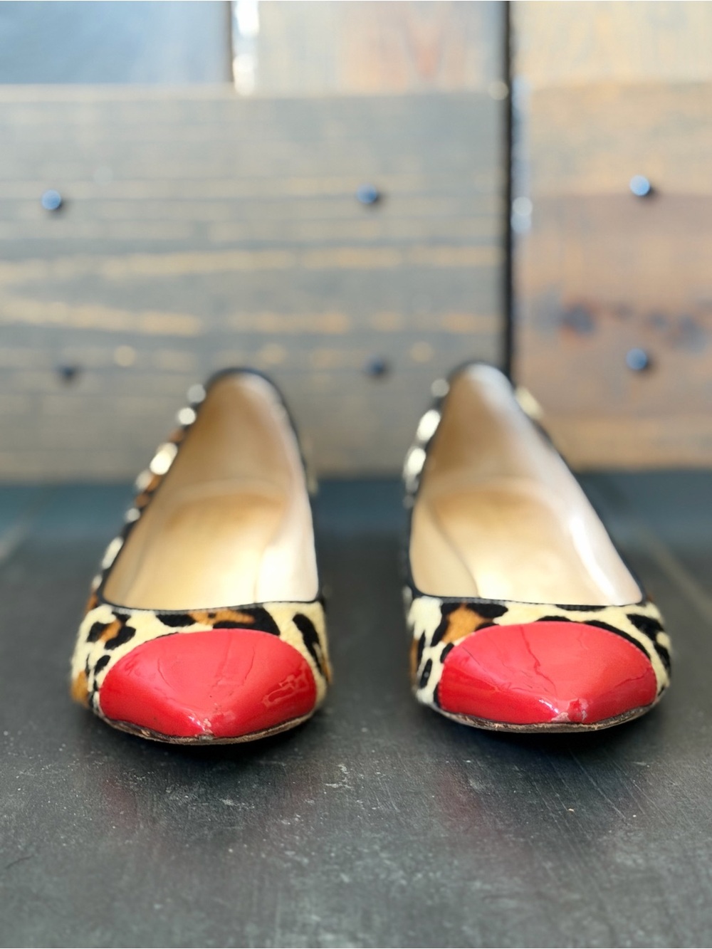 kate spade Leopard Print Flats with Red Cap Toe - Picture 8 of 9